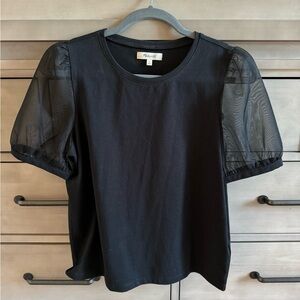 Madewell Sheer Sleeve Tee NWOT